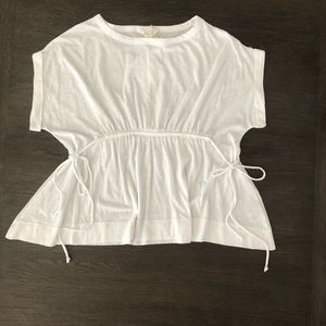 🌤Caslon White Tie & Scrunch T-shirt Size S